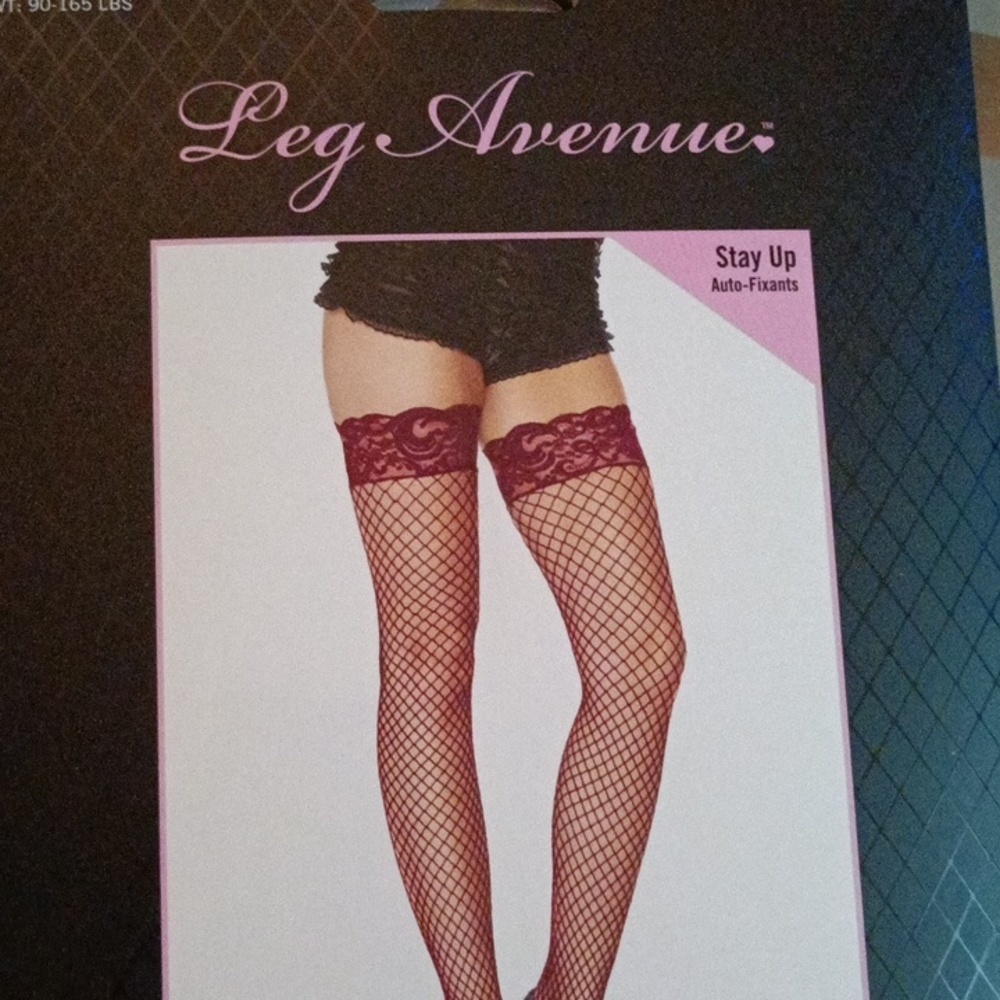 Leg ave stay up thigh highs red